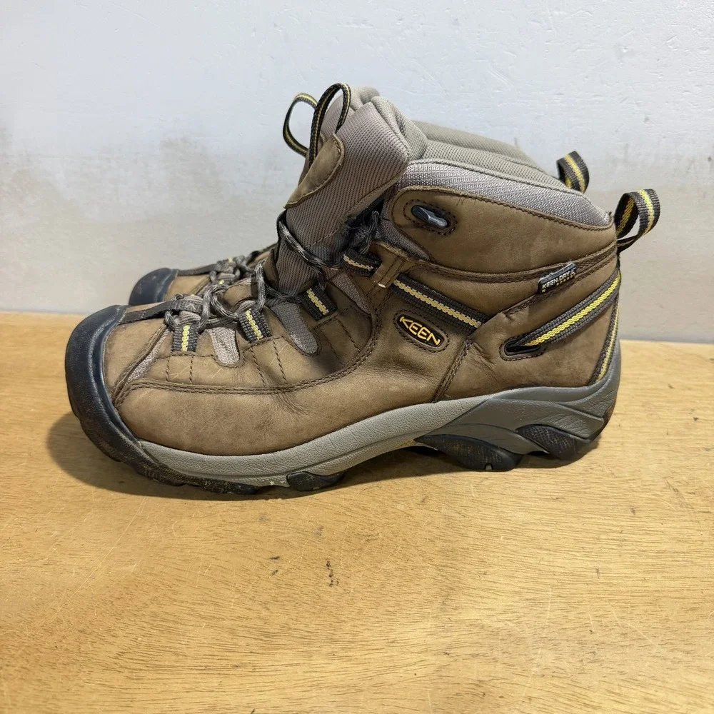 Keen Targhee II Mid Waterproof Hiking Boots Mens 11 Brown Leather 1017346